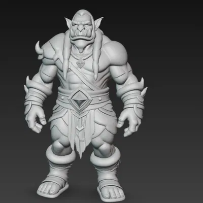 Mô hình 3D Orc Warrior chiến binh dũng mãnh để in ấn