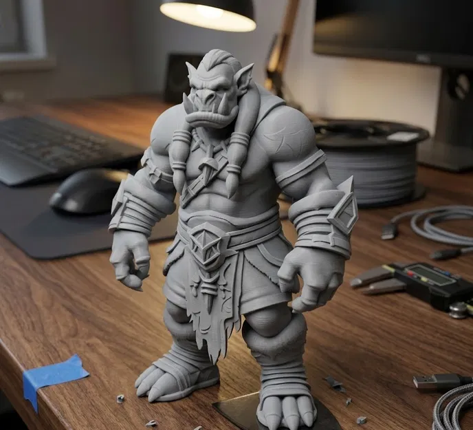 Mô hình in 3D Orc Warrior 2 – Chiến binh giả tưởng đầy uy lực - Image 1