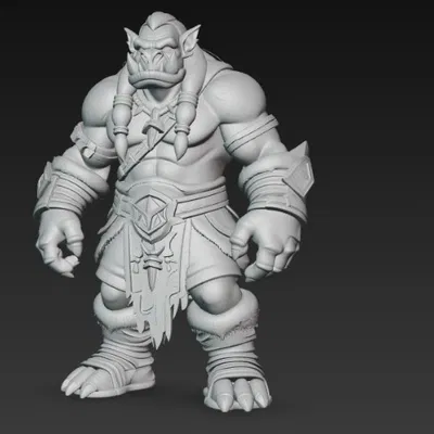 Mô hình in 3D Orc Warrior 2 – Chiến binh giả tưởng đầy uy lực