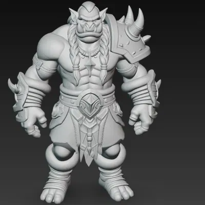 Mô hình Orc Warrior 3: Tượng chiến binh giả tưởng đầy chi tiết