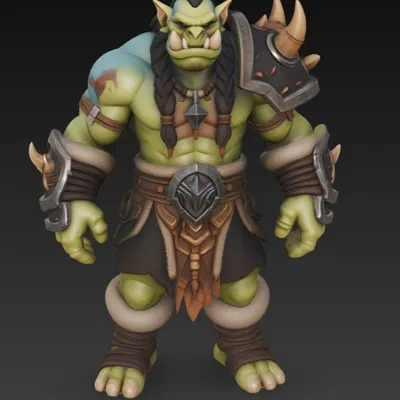 Mô hình Orc Warrior 3: Tượng chiến binh giả tưởng đầy chi tiết