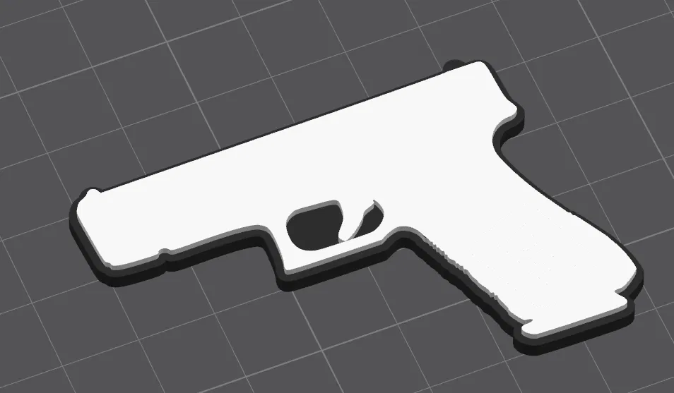 Móc khóa mô hình Glock 17 - Phụ kiện 3D cá tính cho dân EDC - Image 1