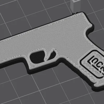 Móc khóa mô hình Glock 17 - Phụ kiện 3D cá tính cho dân EDC
