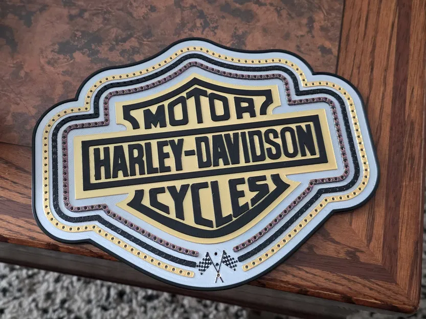 Mô hình trang trí Logo Harley-Davidson kiêm bảng tính điểm độc đáo - Image 1