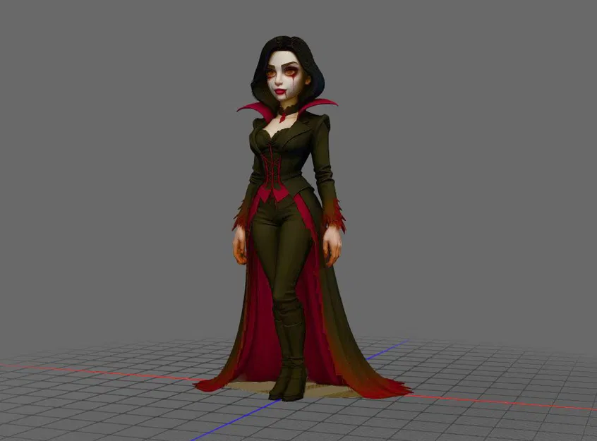 Mô hình 3D nữ ma cà rồng (Vampire Woman) chi tiết, đầy ấn tượng - Image 1