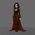 Mô hình 3D nữ ma cà rồng (Vampire Woman) chi tiết, đầy ấn tượng - Thumbnail 1