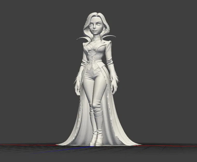 Mô hình 3D nữ ma cà rồng (Vampire Woman) chi tiết, đầy ấn tượng - Image 2