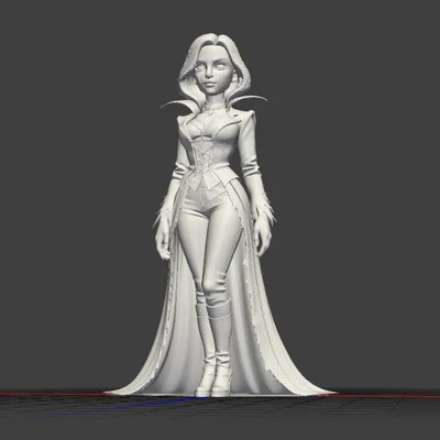 Mô hình 3D nữ ma cà rồng (Vampire Woman) chi tiết, đầy ấn tượng