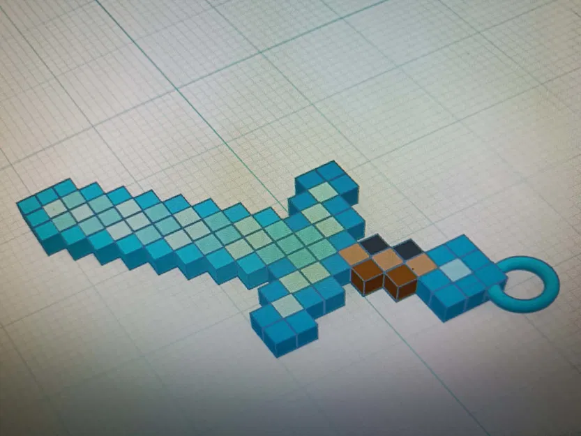 Móc khóa kiếm kim cương Minecraft độc đáo dành cho tín đồ game - Image 1