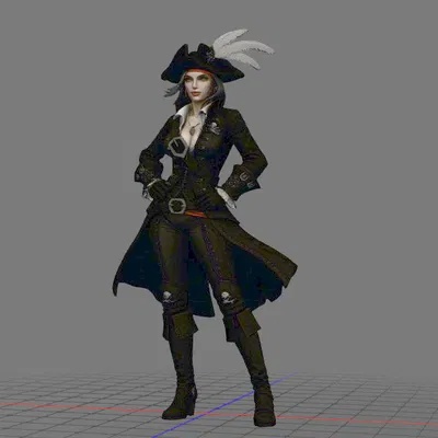 Mô hình nữ cướp biển (Pirates Woman) cực đẹp cho in 3D