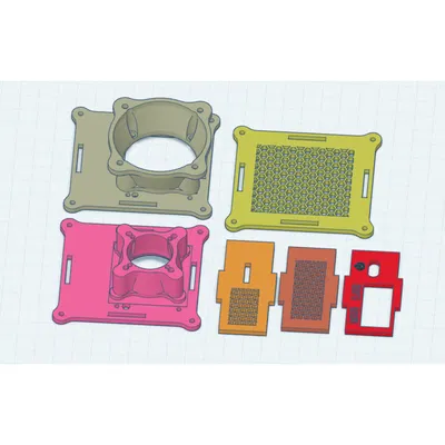 Vỏ case gắn quạt cho Raspberry Pi CM4 (Dùng board DFRobot Dual-Ethernet)