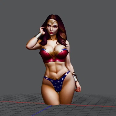 Mô hình Wonder Woman 3D - Tượng bán thân nữ siêu anh hùng cực đẹp