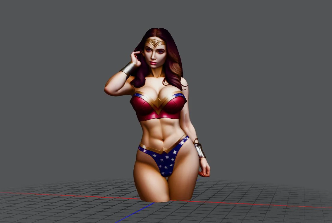 Mô hình Wonder Woman 3D - Tượng bán thân nữ siêu anh hùng c… 1