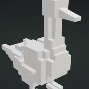 Mô hình chú ngỗng Pixel (Pixel Goose) độc đáo - Tải file STL miễn phí