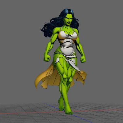 Mô hình 3D She-Hulk đầy uy lực cho người đam mê sưu tầm