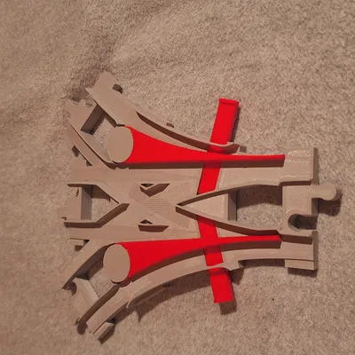 Bộ chuyển ray ba hướng cho đường tàu LEGO DUPLO - Tự in 3D tại nhà