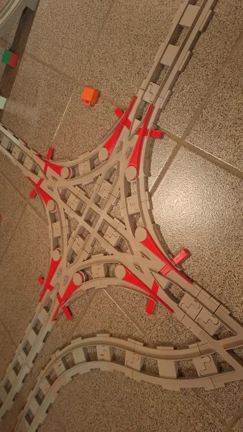 Bộ chuyển ray ba hướng cho đường tàu LEGO DUPLO - Tự in 3D tại nhà - Image 2