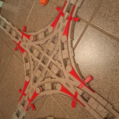 Bộ chuyển ray ba hướng cho đường tàu LEGO DUPLO - Tự in 3D tại nhà