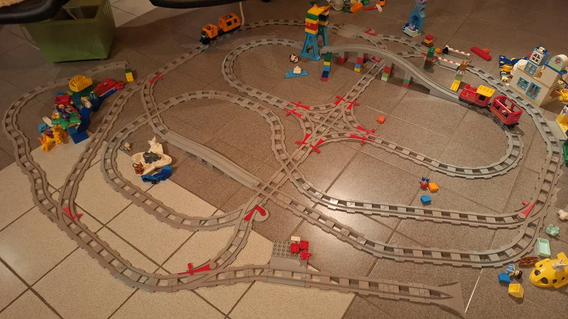 Bộ chuyển ray ba hướng cho đường tàu LEGO DUPLO - Tự in 3D tại nhà - Image 3