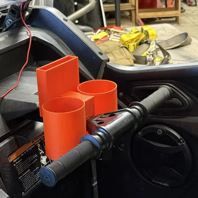 Giá đỡ cốc và điện thoại cho xe UTV KRX RZR - Phụ kiện in 3D tiện lợi