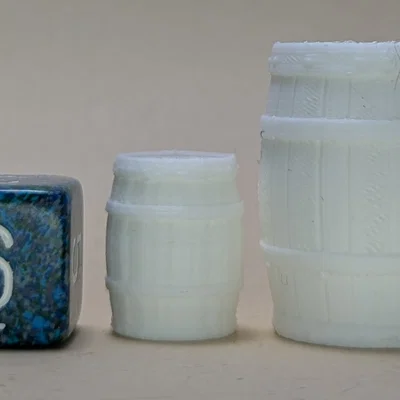 Thùng gỗ (Barrels) - Mô hình địa hình/vật cản (DND / TTRPG)
