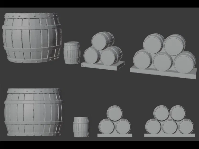 Thùng gỗ (Barrels) - Mô hình địa hình/vật cản (DND / TTRPG) - Image 4