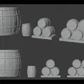 Thùng gỗ (Barrels) - Mô hình địa hình/vật cản (DND / TTRPG) - Thumbnail 4