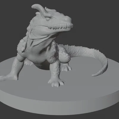 Mô hình rồng Komodo 3D cho trò chơi DND và TTRPG
