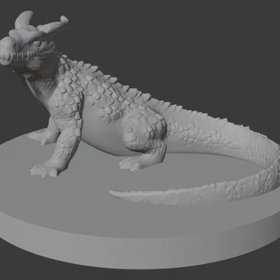 Mô hình rồng Komodo 3D cho trò chơi DND và TTRPG