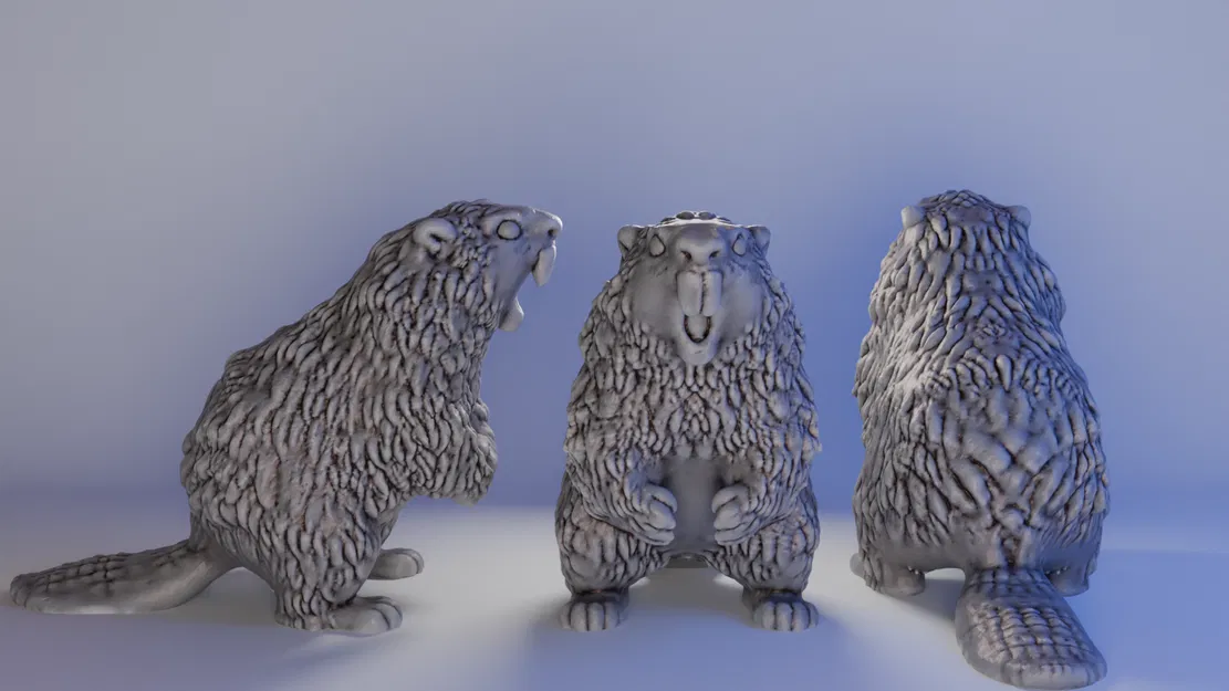 Mô hình Hải Ly Canada Khổng Lồ Giận Dữ (17mm & 25mm) cho DND / TTRPG - Image 1