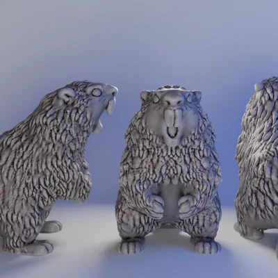 Mô hình Hải Ly Canada Khổng Lồ Giận Dữ (17mm & 25mm) cho DND / TTRPG