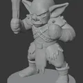 Chibi / Retro Goblin Fighter 20mm (DND/TTRPG) - Thumbnail 2