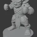 Chibi / Retro Goblin Fighter 20mm (DND/TTRPG) - Thumbnail 3