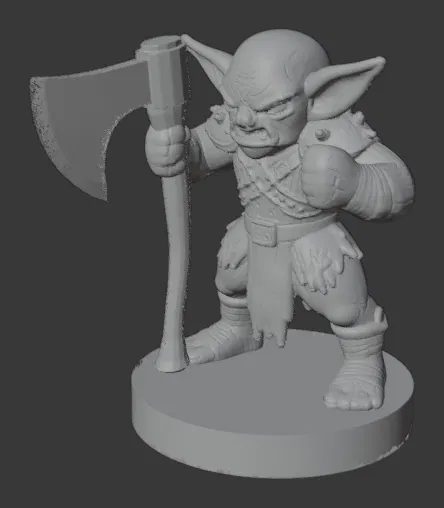 Chibi / Retro Goblin Fighter 20mm (DND/TTRPG) - Image 6