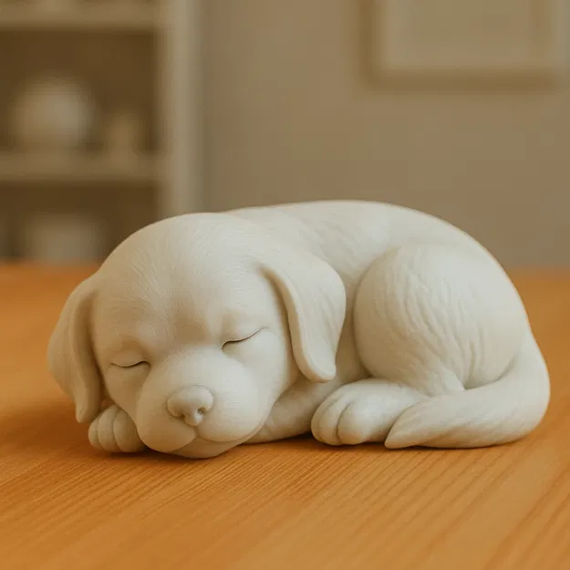 Mô hình 3D Chú chó đang ngủ (Asleep Dog) trang trí bàn làm việc - Image 1