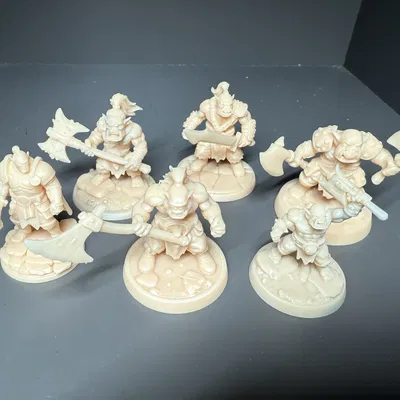 Bộ mô hình Orc dùng cho Dungeons and Dragons (DND)