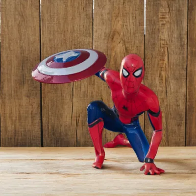Mô hình 3D Spider-Man cầm khiên Captain America siêu ngầu