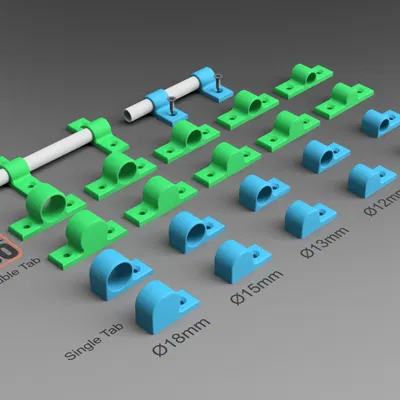 Bộ sưu tập khớp nối và mặt bích lệch tâm Ø 10 / 12 / 13 / 15 / 18mm