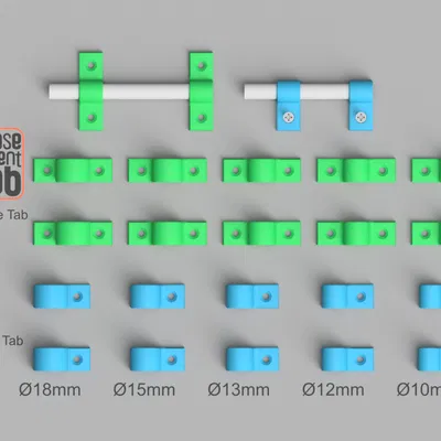 Bộ sưu tập khớp nối và mặt bích lệch tâm Ø 10 / 12 / 13 / 15 / 18mm