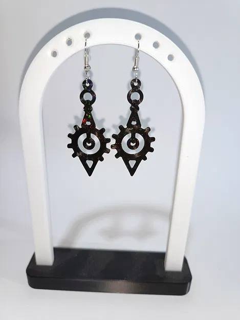 Bông tai Steampunk in 3D độc đáo - Thiết kế Clockwork Elegance - Image 3