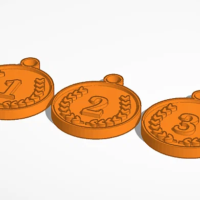 Bộ huy chương in 3D hạng 1, 2, 3 độc đáo cho mọi sự kiện
