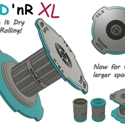 KID'nR XL - Hộp hút ẩm cho cuộn nhựa có đường kính lõi lớn