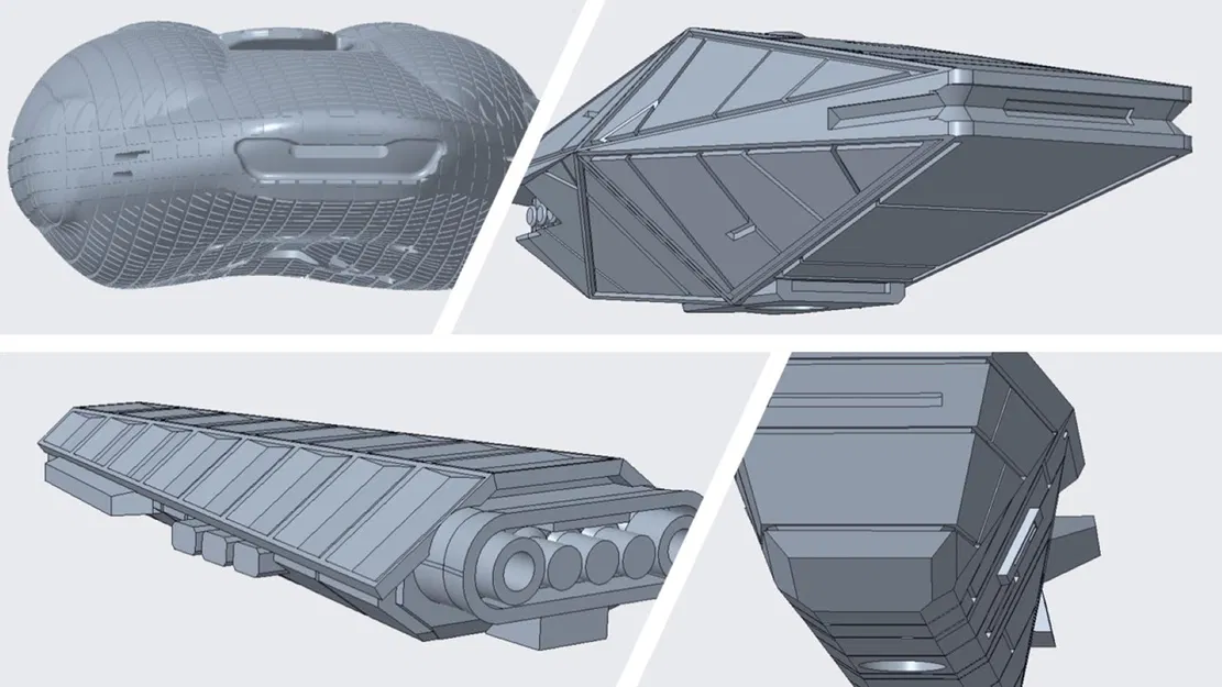 Mô hình tàu vũ trụ tùy chỉnh cho board game Dune: Imperium (bản mở rộng Rise of Ix) kèm đế đứng - Image 1