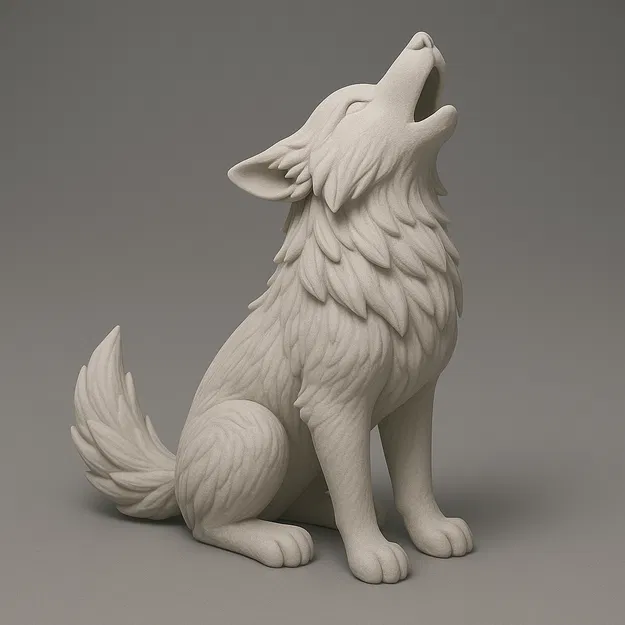 Mô hình 3D Sói Hú (Wolf) trang trí để bàn cực đẹp - Image 1