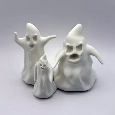 Bộ ba mô hình ma đáng yêu trang trí Halloween độc đáo