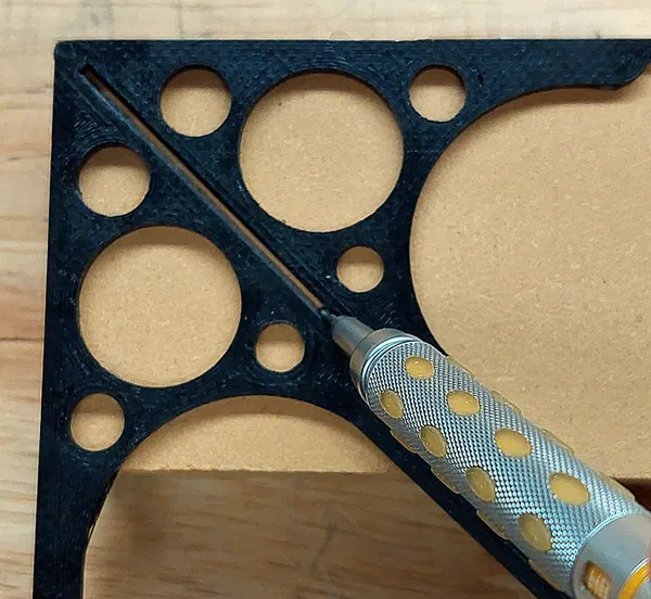 Dụng cụ Tìm Tâm / Thước Đo / Khuôn Mẫu (90 & 45 độ) - CẬP NHẬT: 6 Độ rộng khe - Image 7