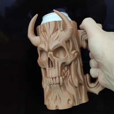 Giá Đỡ Lon Bia Đầu Lâu Quỷ Cây (0.5L + 12oz) - Cốc đựng bia