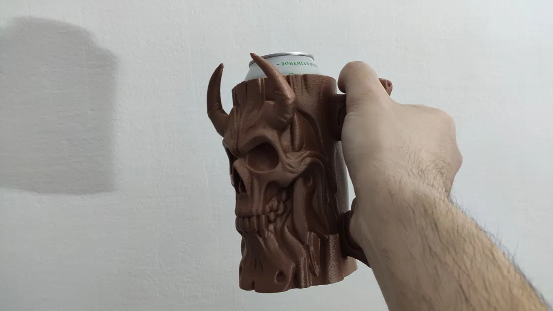 Giá Đỡ Lon Bia Đầu Lâu Quỷ Cây (0.5L + 12oz) - Cốc đựng bia - Image 3