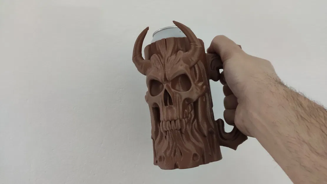 Giá Đỡ Lon Bia Đầu Lâu Quỷ Cây (0.5L + 12oz) - Cốc đựng bia - Image 6