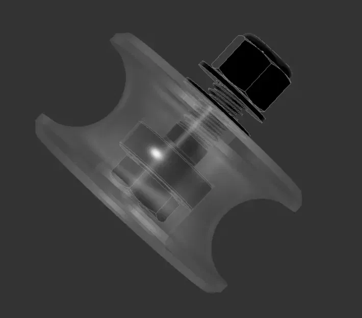 Con lăn cửa lùa (dùng vòng bi 608) cho ống sắt 1/2 inch - Image 5